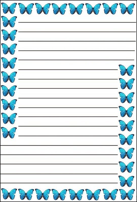 47)  PAPIER A LETTRE AVEC PAPILLONS